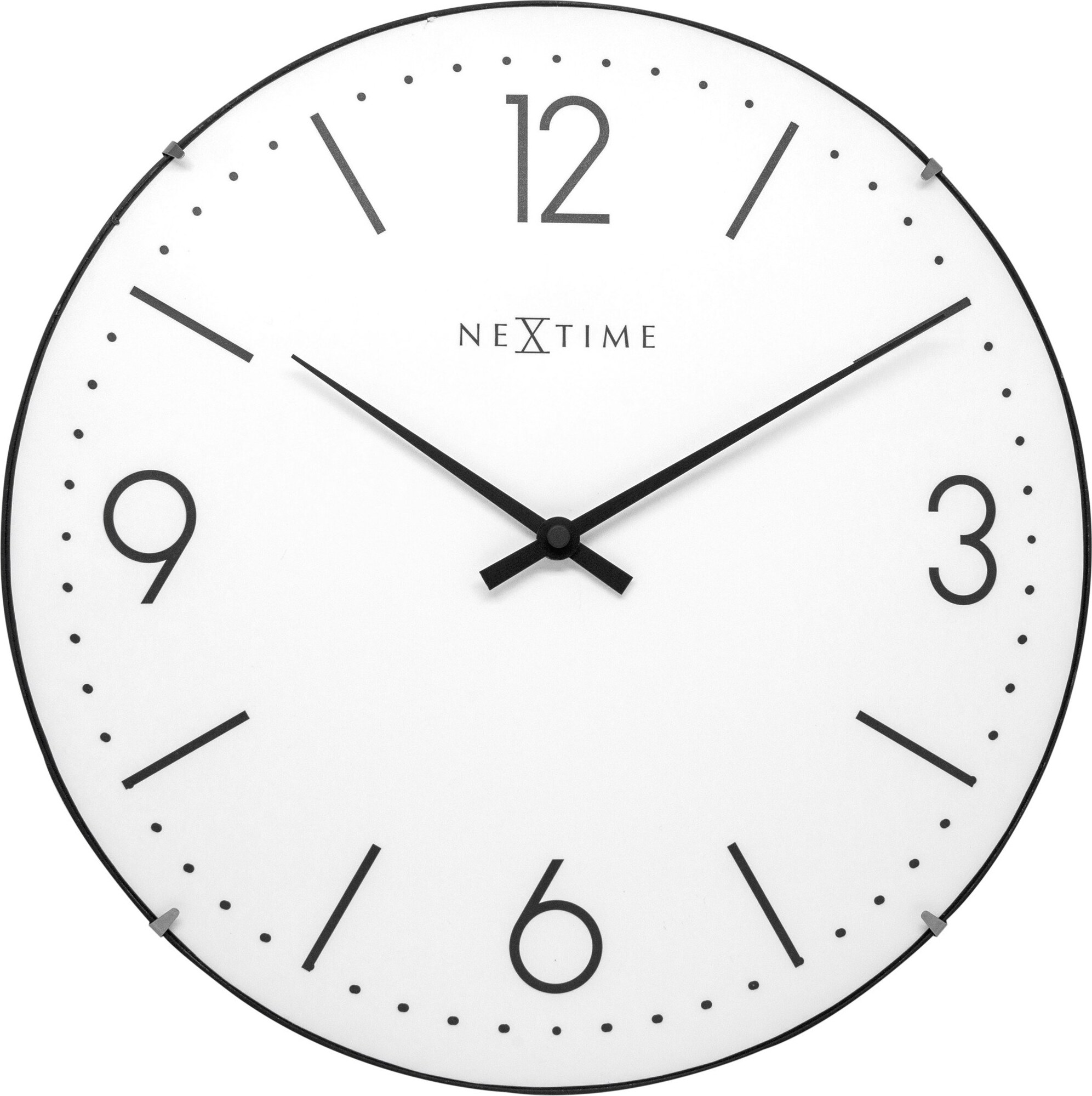 Zegar ścienny Basic Dome biały