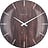 Zegar ścienny Edge Wood Dome ciemne drewno