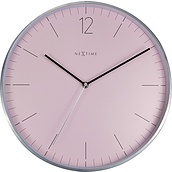 Zegar ścienny Essential Silver różowy