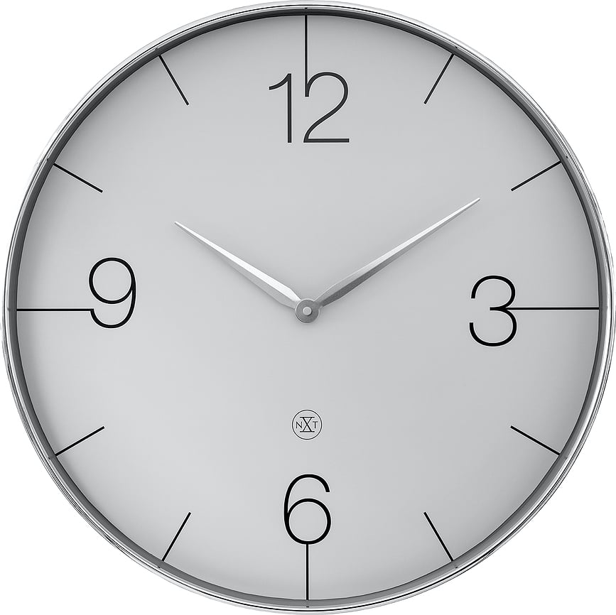 Zegar ścienny Finesse Large 51 cm srebrny