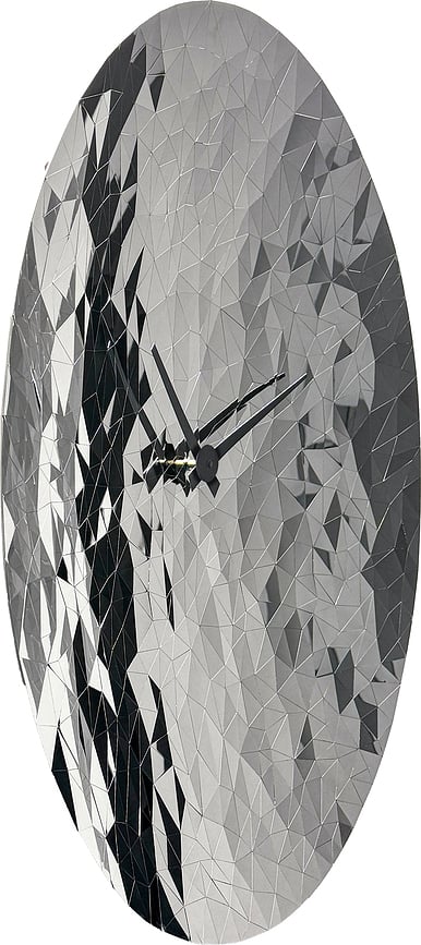Zegar ścienny Fragments 80 cm stal lustrzana