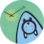 Zegar ścienny Wizky Walrus zielony