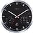 Zegar z termometrem i higrometrem Weather Station Clock czarno-srebrny