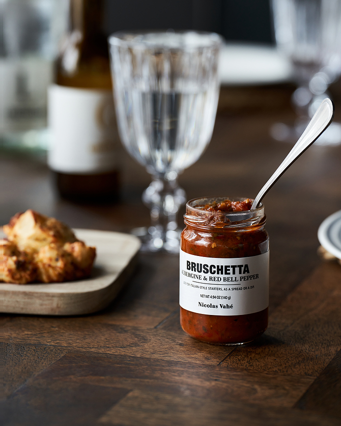 Bruschetta de berenjena y pimiento rojo Nicolas Vahe, 140 g