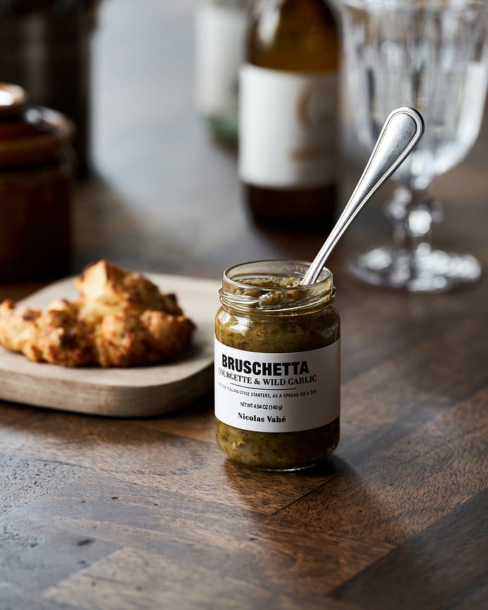 Bruschetta de calabacín y ajo silvestre, Nicolas Vahe, 140 g