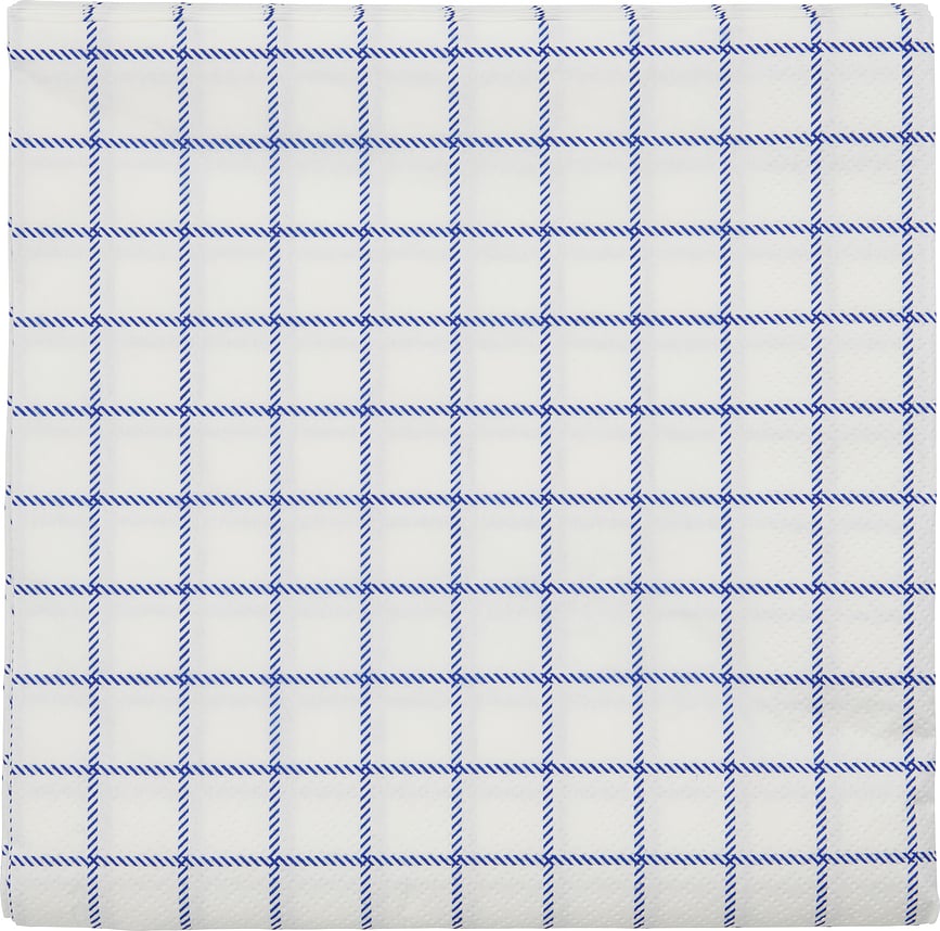 Check Papierservietten blau 40 St.