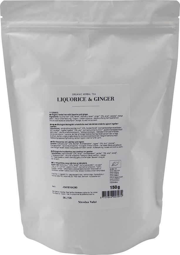 Liquorice & Ginger Bio Zeliščni čaj, 150 g