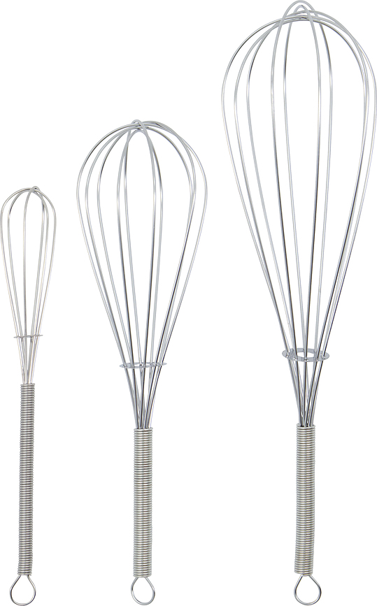 Metlice NVWhisk srebrne, 3 kos