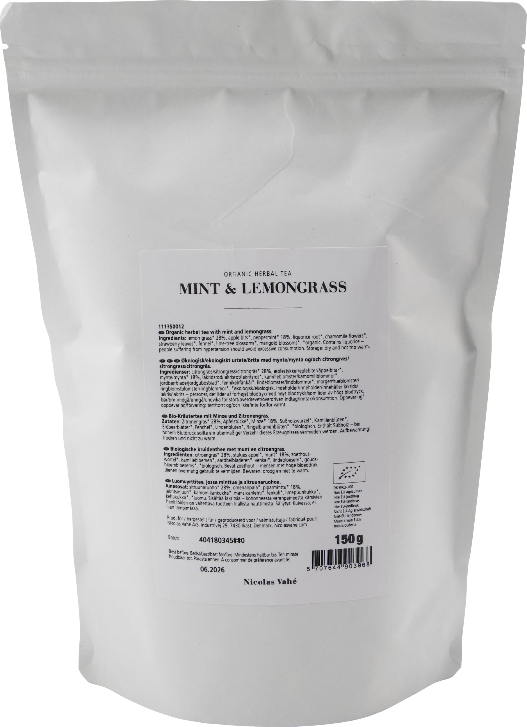 Mint & Lemongrass Bio-Kräutertee 150 g