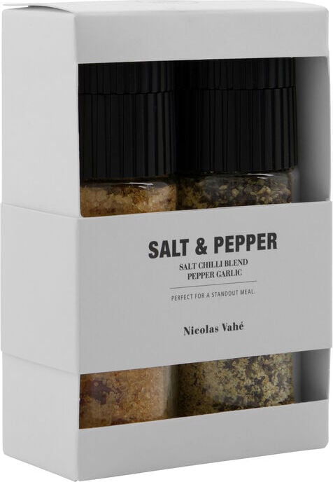 Nicolas Vahe Chili-Salz- und Knoblauch-Pfeffer-Set, 2-teilig