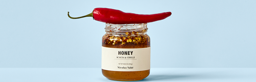 Nicolas Vahe Μέλι ακακίας, με νιφάδες τσίλι, 250 g