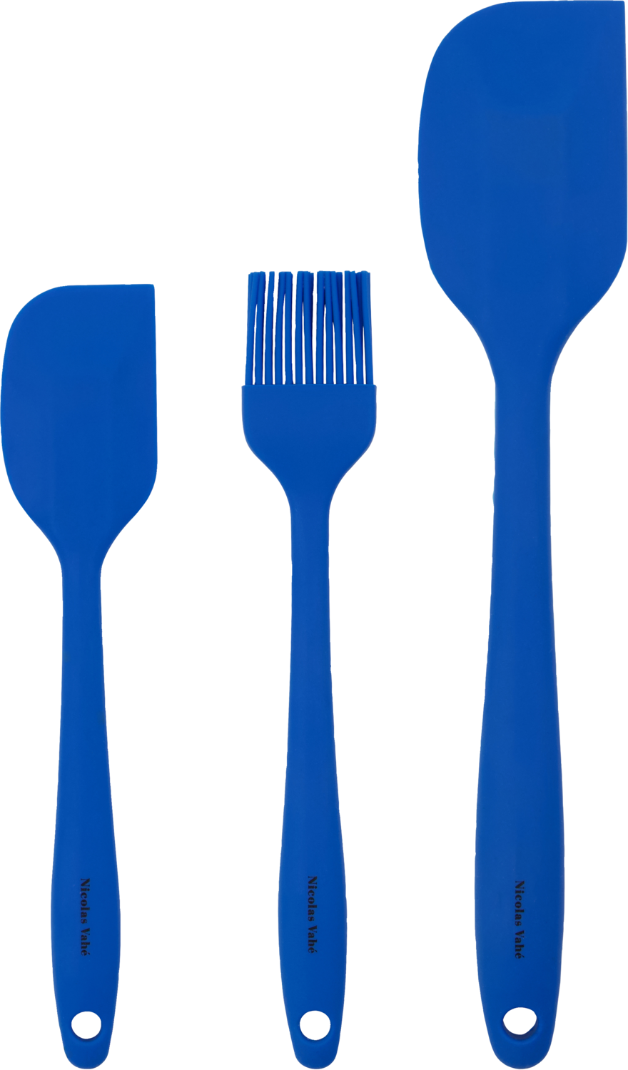 NVBake Küchenhelfer, blau, Silikon, 3-teilig