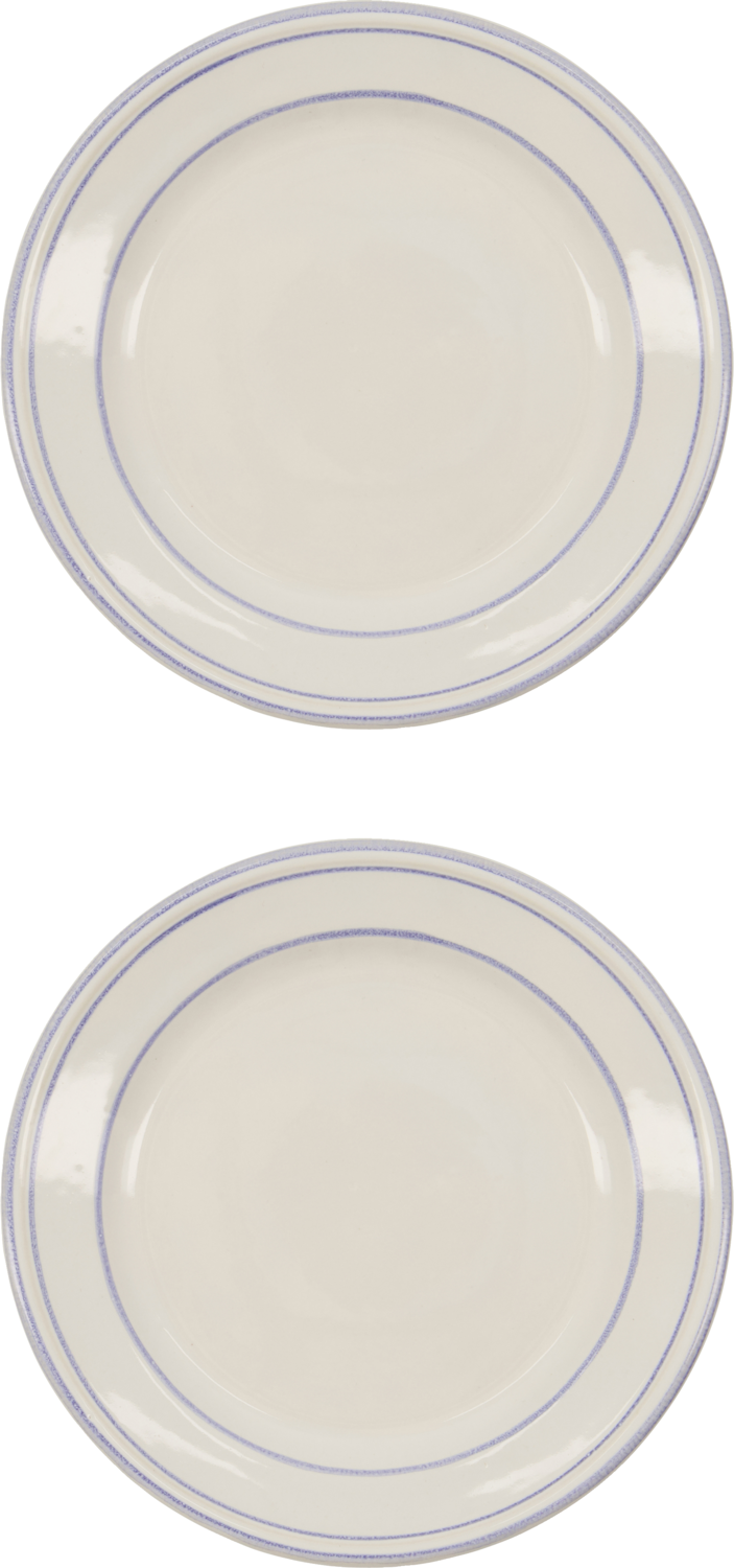 NVBistro Speiseteller 21 cm, weiß-blau, 2 St.