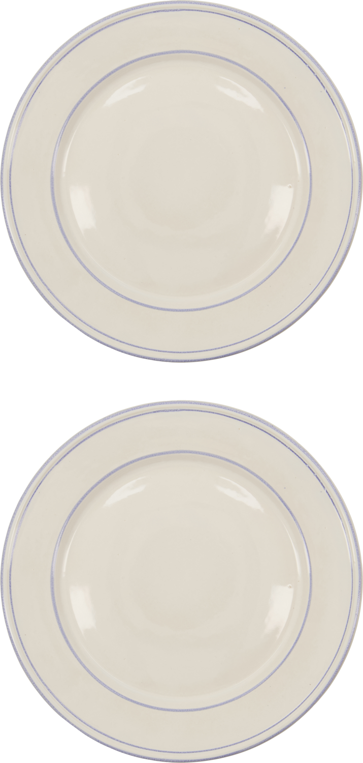 NVBistro Speiseteller 27 cm, weiß-blau, 2 St.