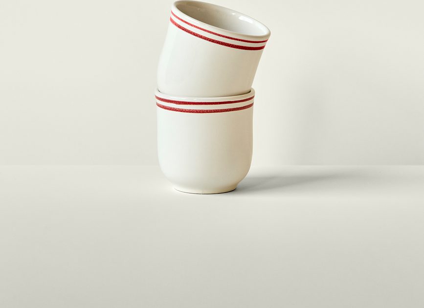 NVBistro Tasses, blanches et bleues, Lot de 2