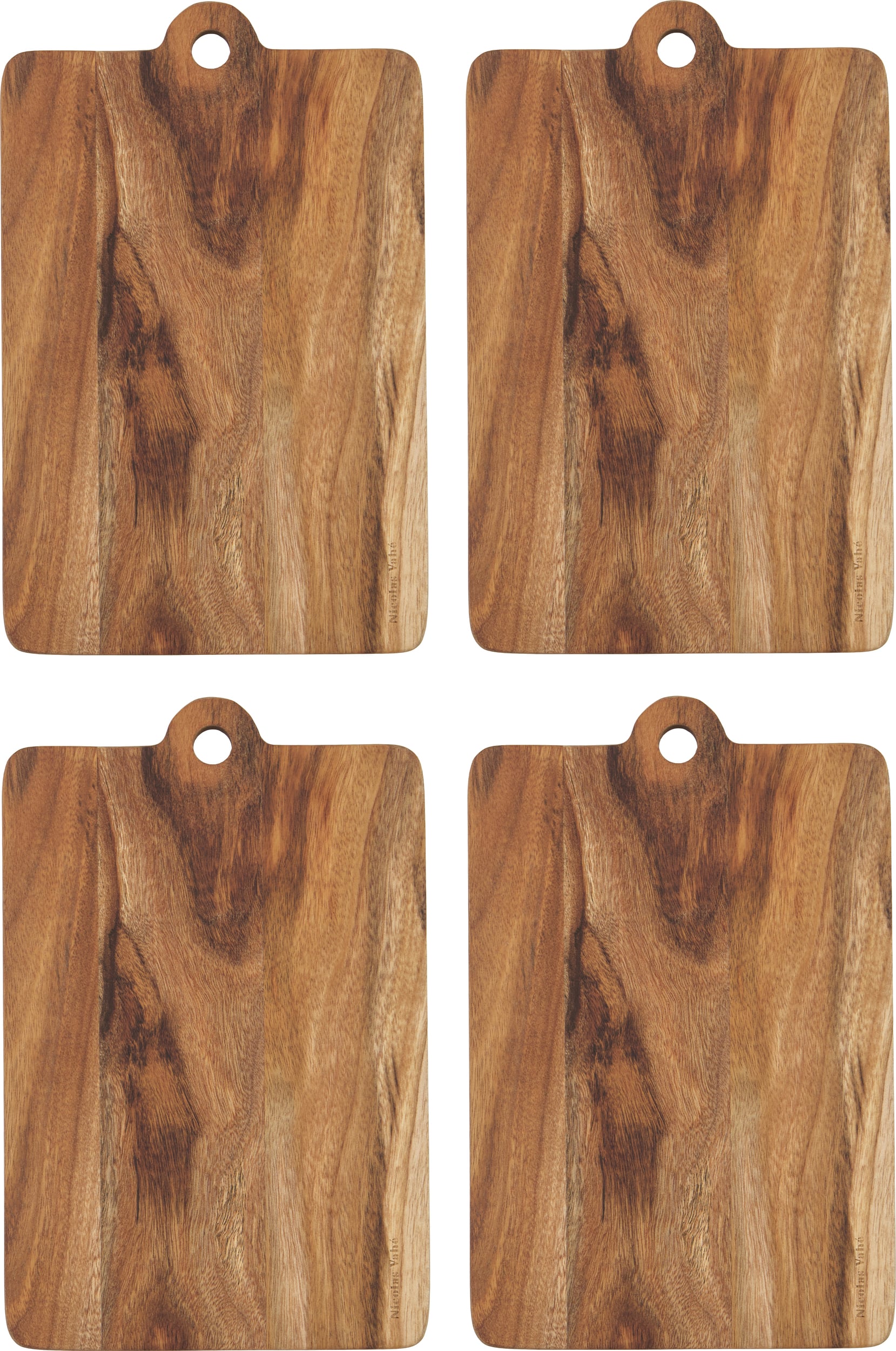 NVButter Schneidebretter aus Holz, 4 St.