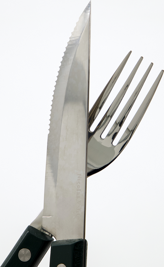 NVSteak Pribor za zrezke, zelen, 8 kosov