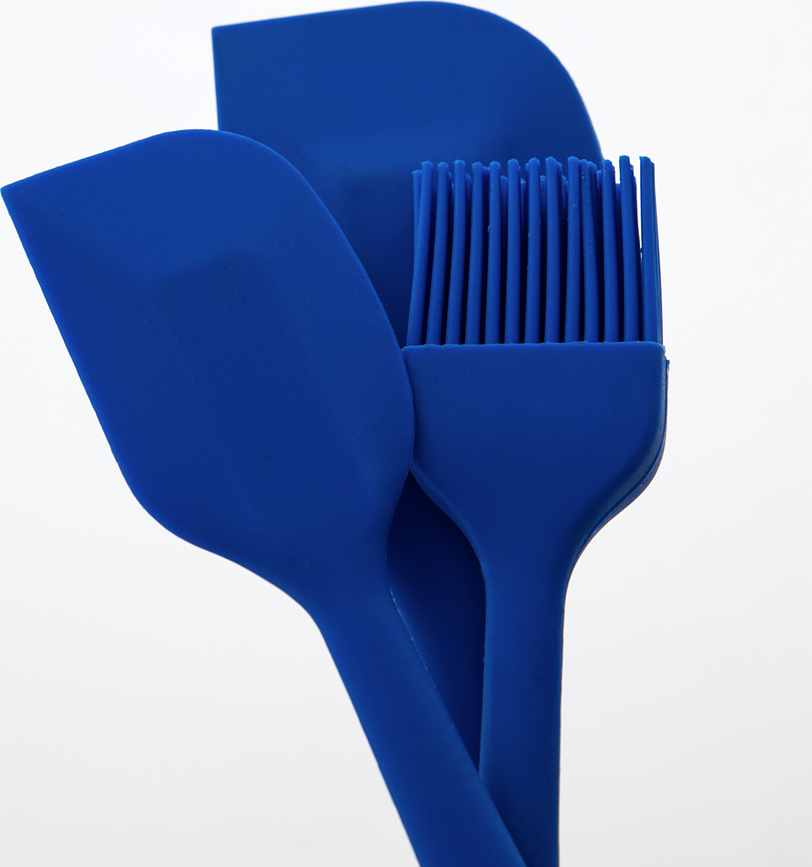 Set de Utensilios de Cocina de silicona NVBake, azules, 3 piezas