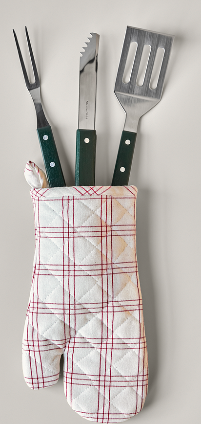 Set de Utensilios para Barbacoa NVBBQ, verdes, 3 piezas