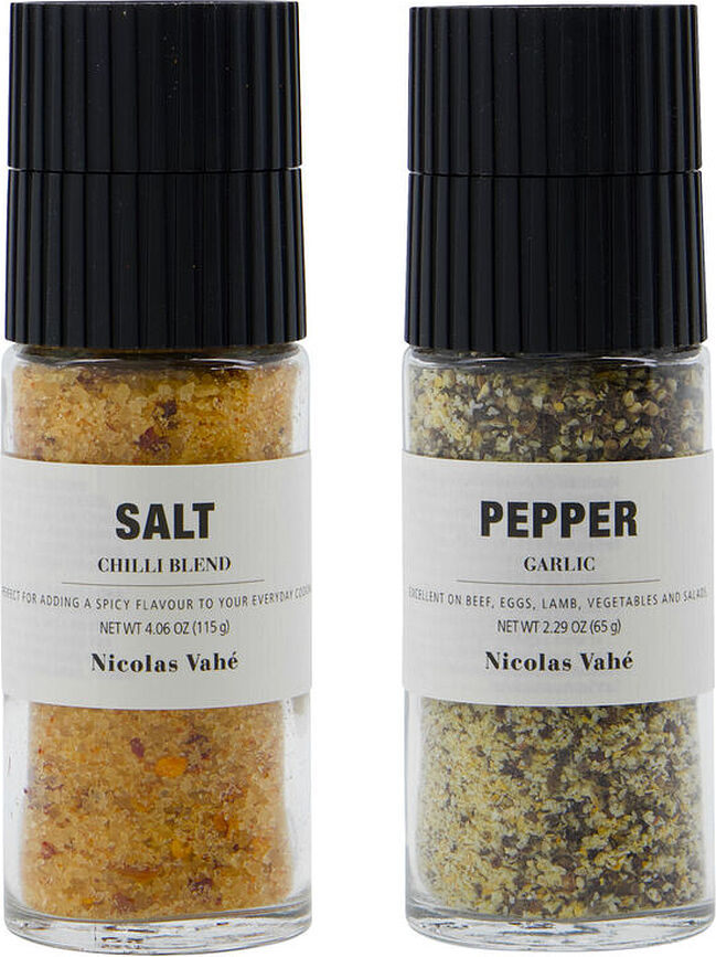 Set zout chili en peper met knoflook Nicolas Vahe 2-dlg.