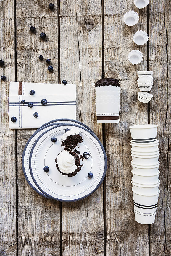 Stripe Χαρτοπετσέτες, γκρι, 12 τμχ