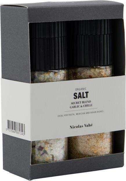 The Secret Blend Geschenkset Salz mit Knoblauch und Chili, 2-teilig