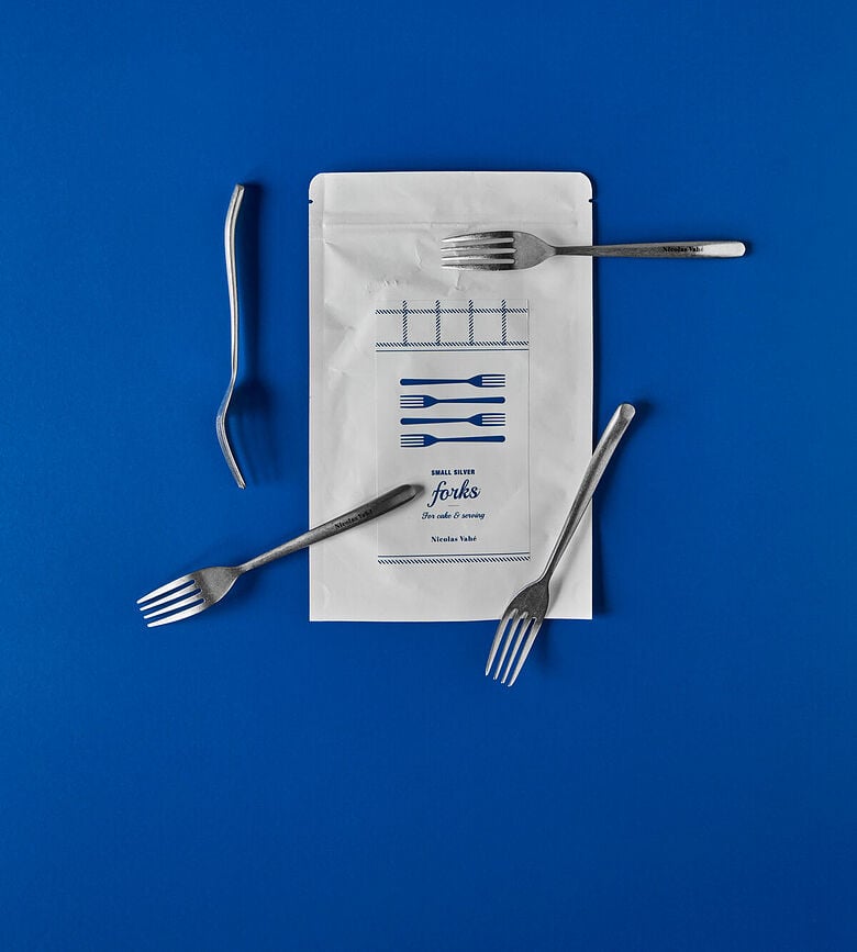 Виделки для тістечок NVCake, античне золото, 4 шт.
