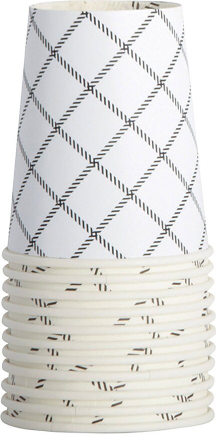 Vasos de papel Nicolas Vahe, a cuadros, 12 unidades