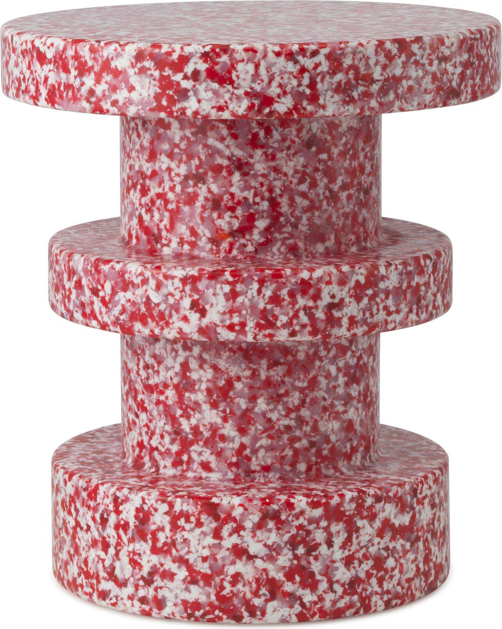 Bit Stack Hocker-Tisch rot