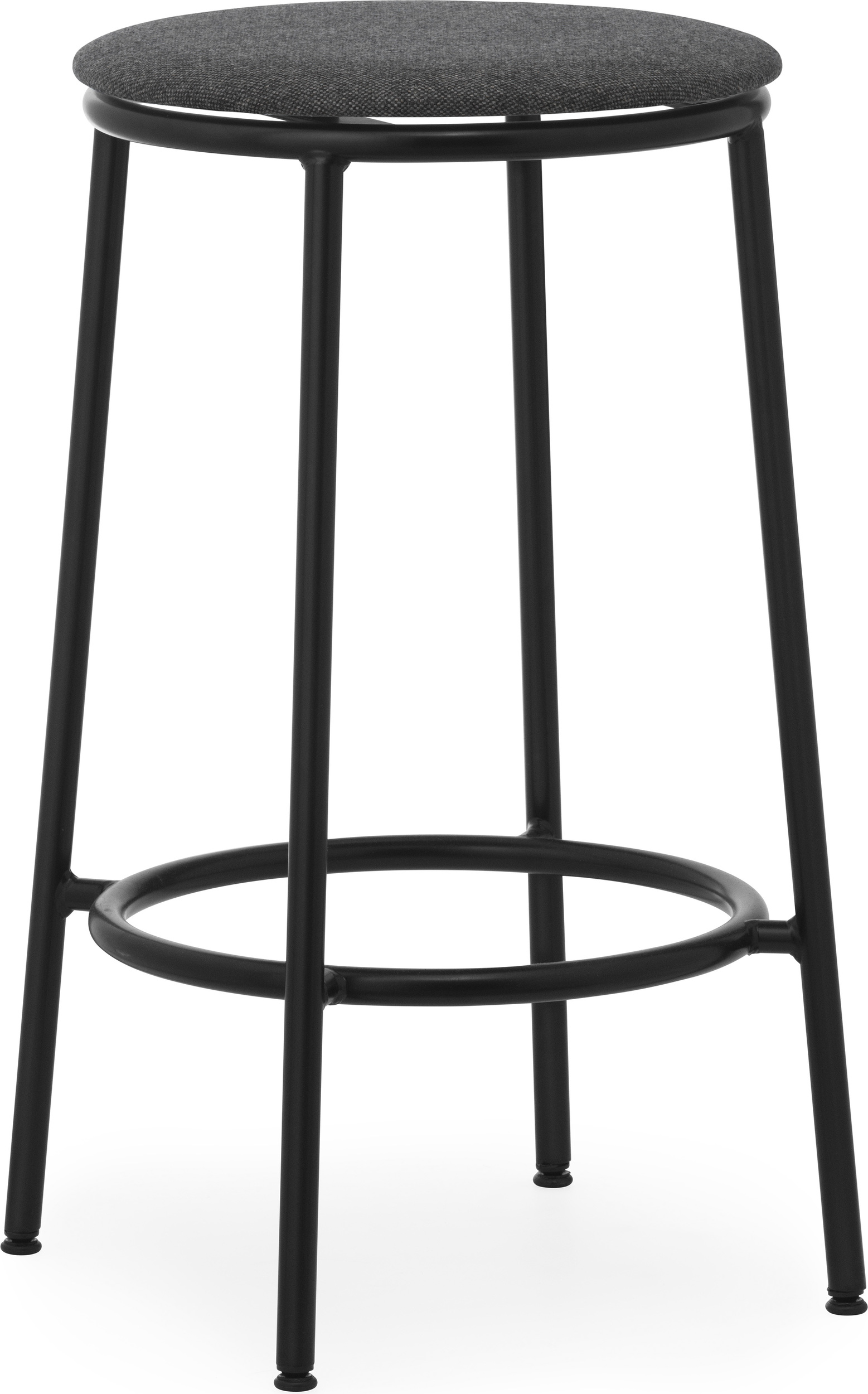 Circa MLF16 Black Barhocker 65 cm mit gepolstertem Sitz