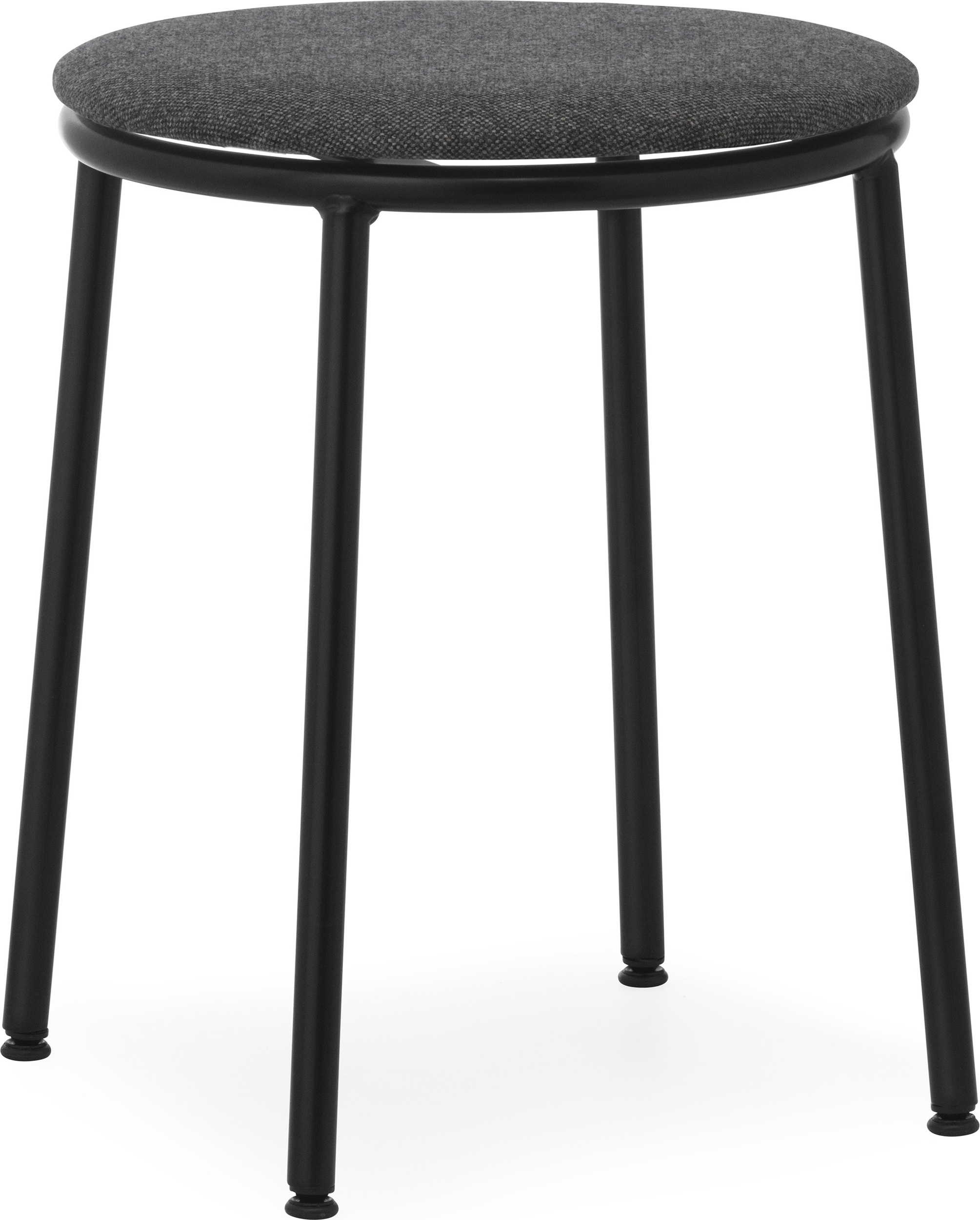 Circa MLF16 Black Hocker 45 cm mit gepolstertem Sitz