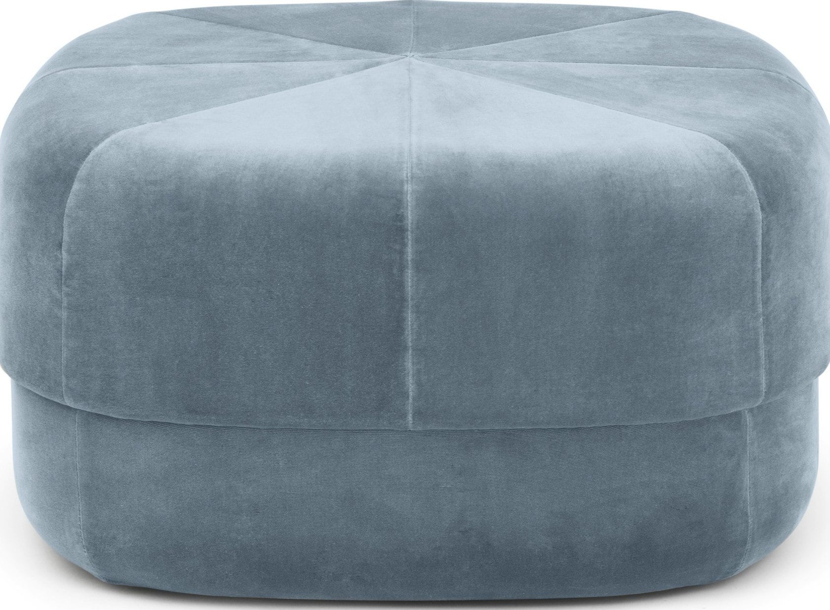 Circus Pouf L hellblau aus Velours