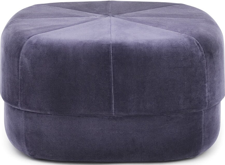 Circus Pouf L violett aus Velours