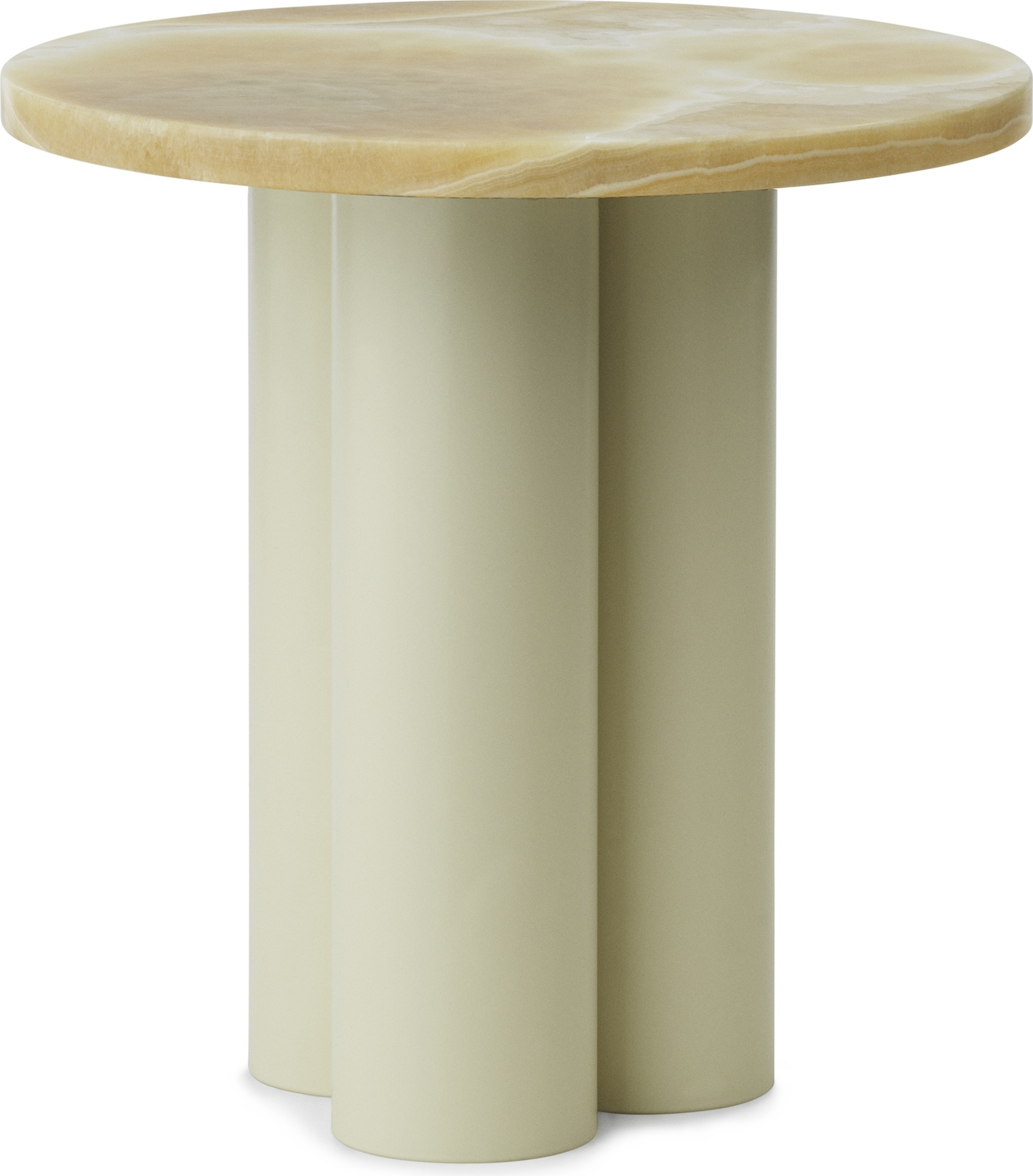 Dit Onyx Honey Tischchen auf sandfarbenen Beinen