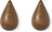 Dropit Walnut Patères petites, noyer, Lot de 2