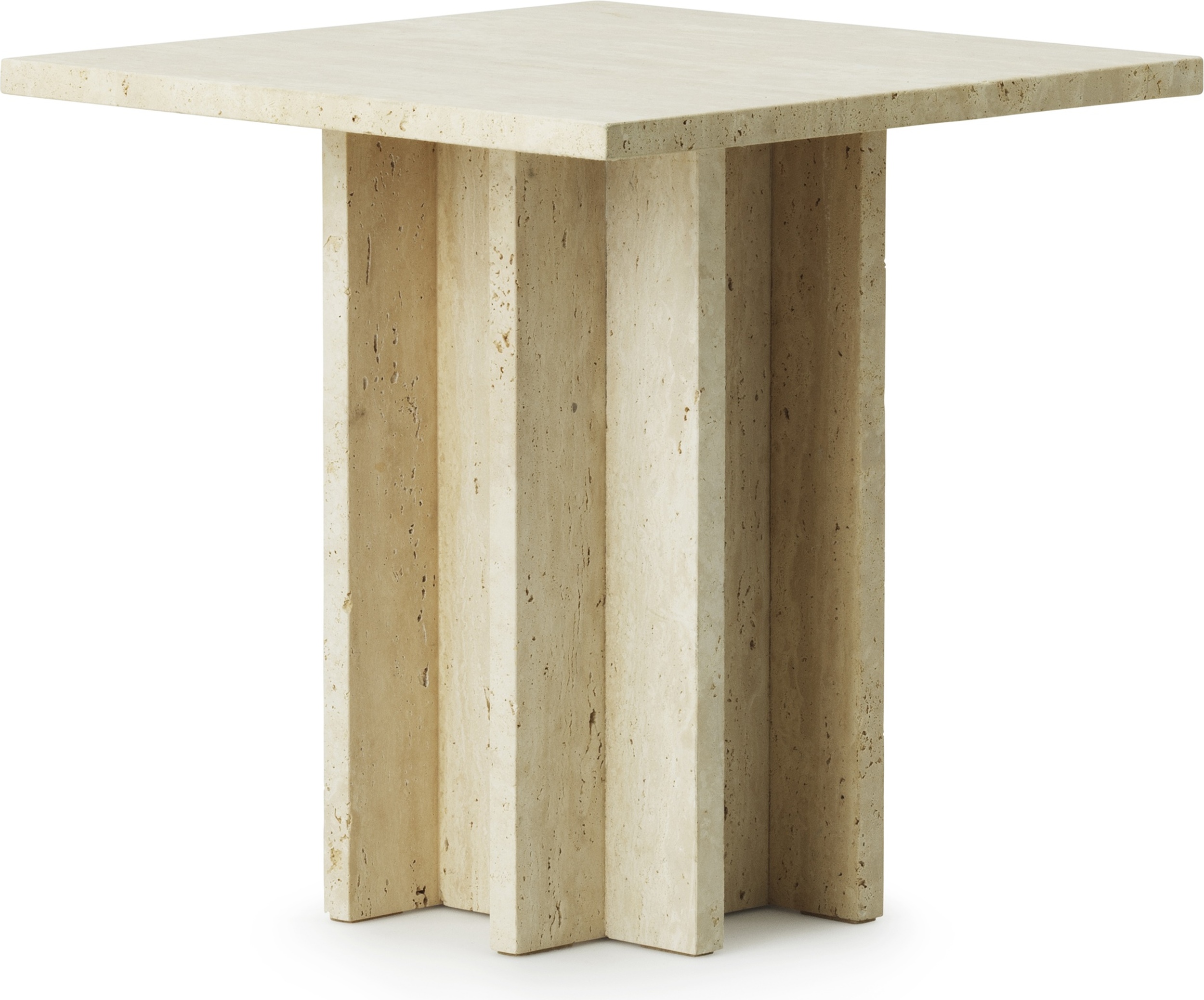Edge Kaffeetisch 45 cm Travertin