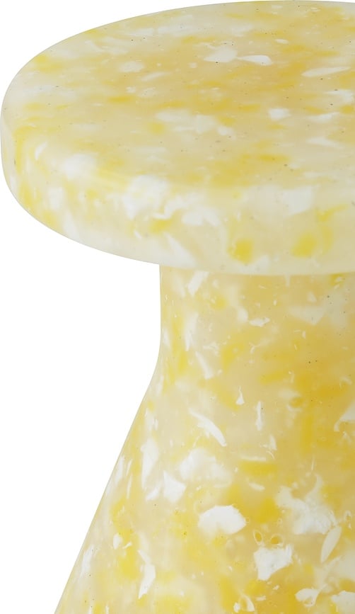 Taburete decorativo Bit Cone Miniature, amarillo