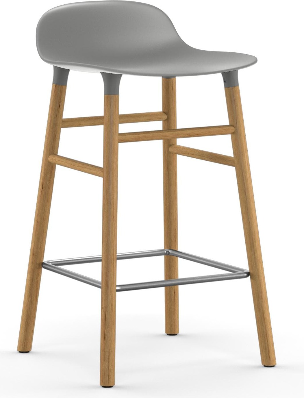 Form Barhocker 65 cm grau Eichenholz