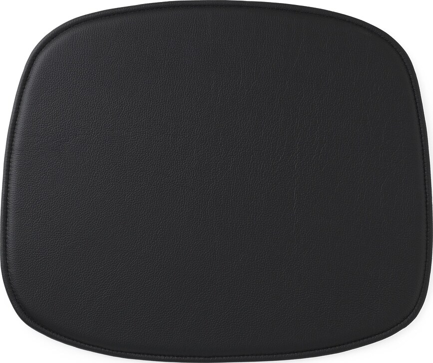 Form Coussin de Chaise noir, en cuir