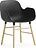 Form Miniature Figurine décorative chaise avec accoudoirs, noire