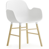 Form Miniature Kleine dekorative Figur Stuhl mit Armlehnen weiß