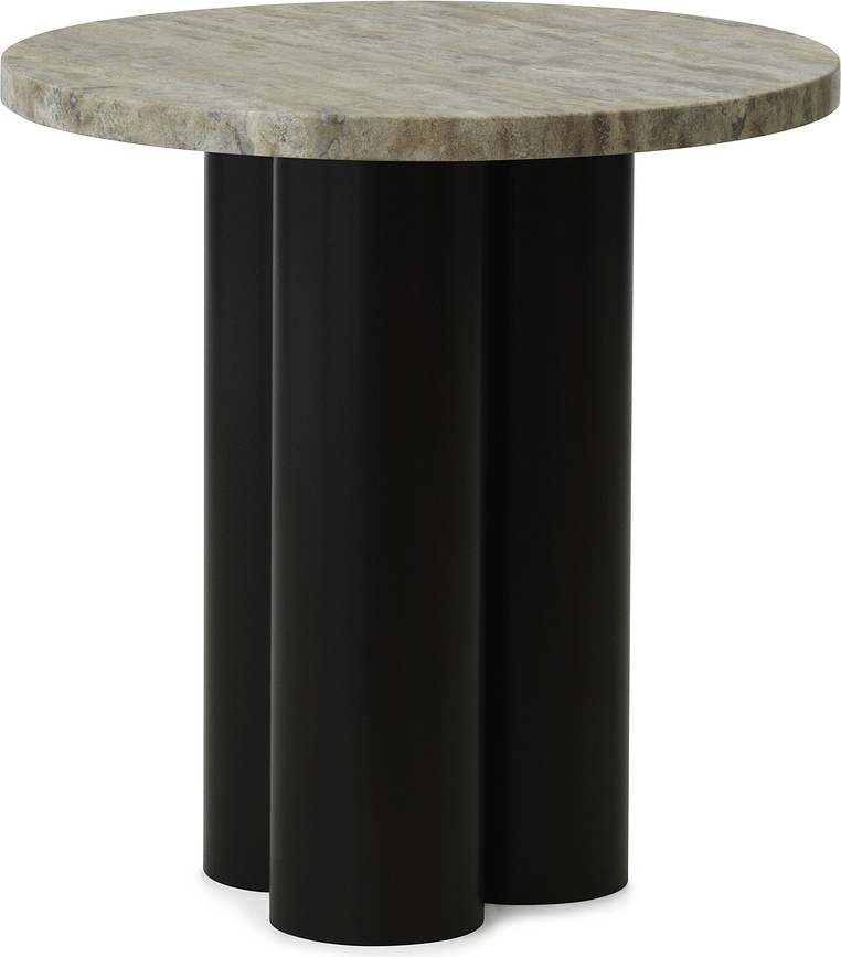 Galdiņš Dit Travertine Silver ar brūnām kājām