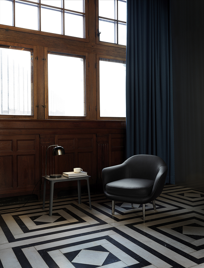 Grant Lampe de Table, noire