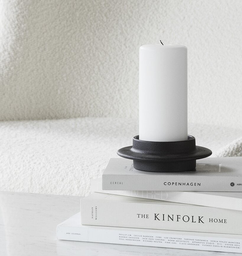 Heima Svijećnjak za debelu svijeću crni