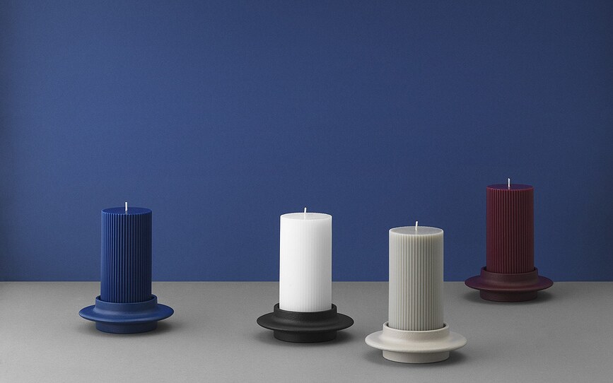 Heima Svijećnjak za debelu svijeću crni