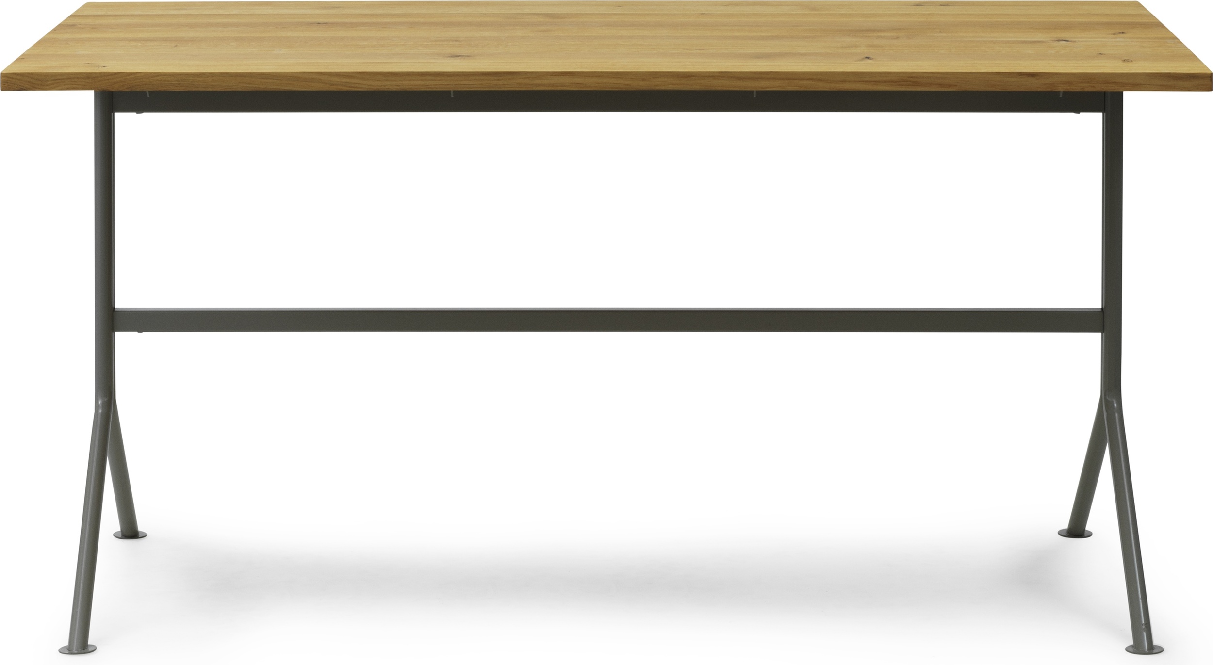 Kip Schreibtisch 150 cm natürliche Eiche auf grauen Beinen