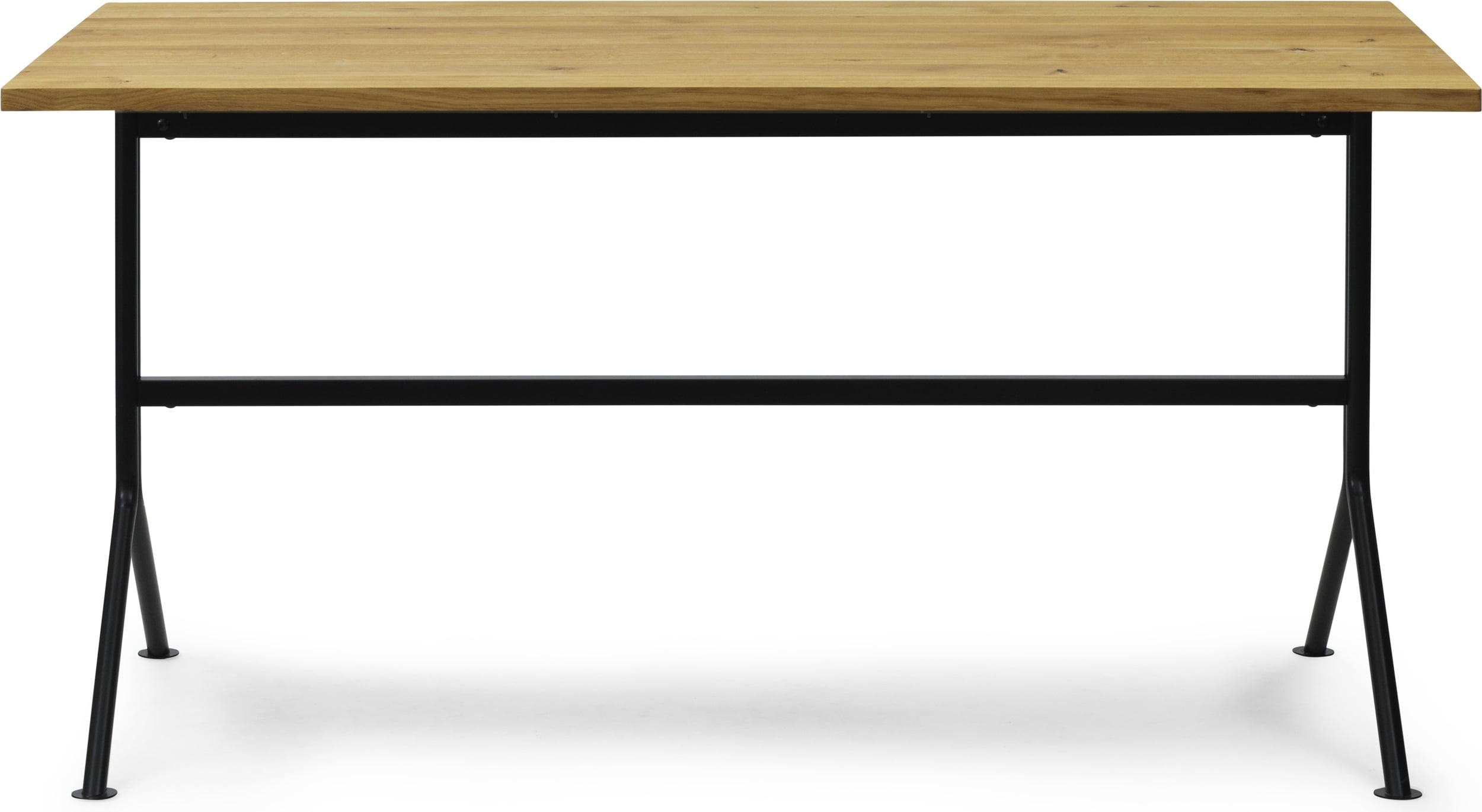 Kip Schreibtisch 150 cm natürliche Eiche mit schwarzen Beinen