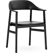 Krzesło Herit czarne czarny dąb z podłokietnikami