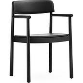 Krzesło Timb czarne z podłokietnikami tapicerowane