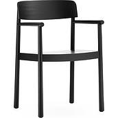Krzesło Timb czarne z podłokietnikami